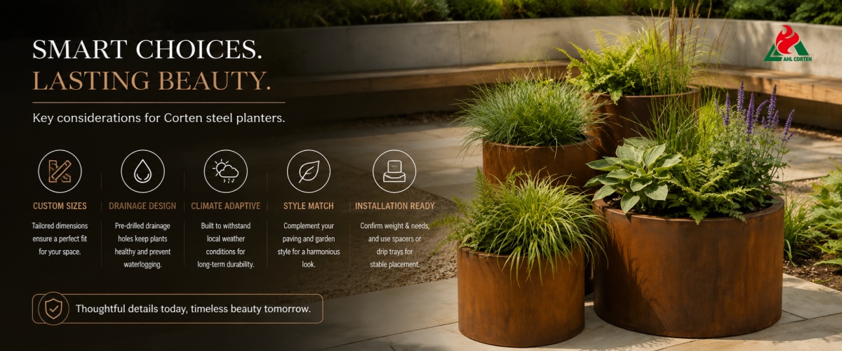 Key Considerations for Selecting and Installing Corten Steel Planters